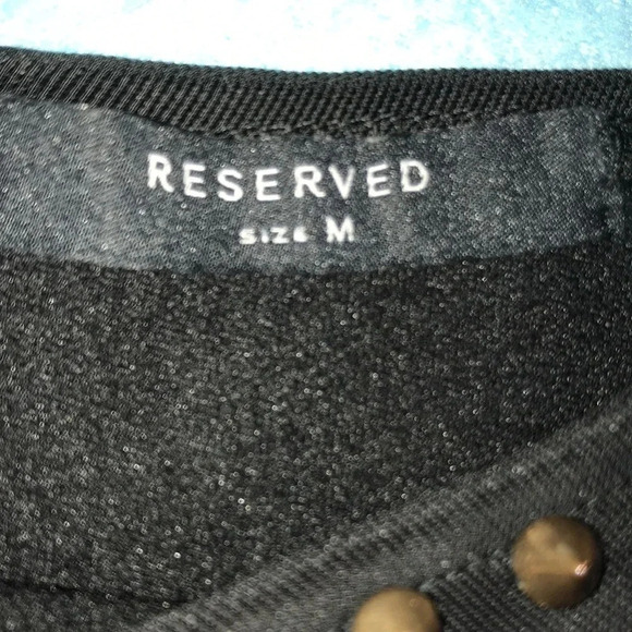 Spike blouse by RESERVED black peplum blouse size M - Picture 6 of 10